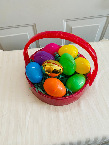 Hand-crafted resin basket