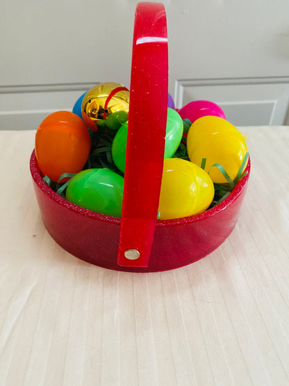 Hand-crafted resin basket