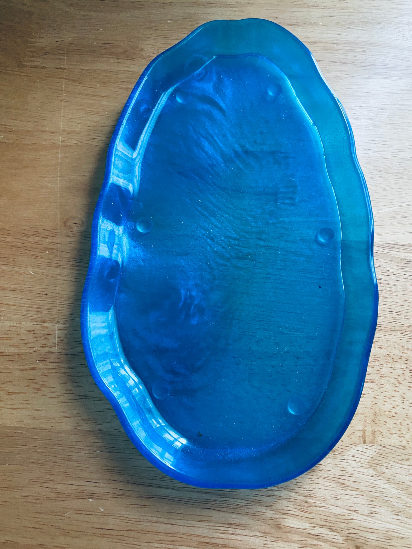 Blue Irregular-Edge Tray
