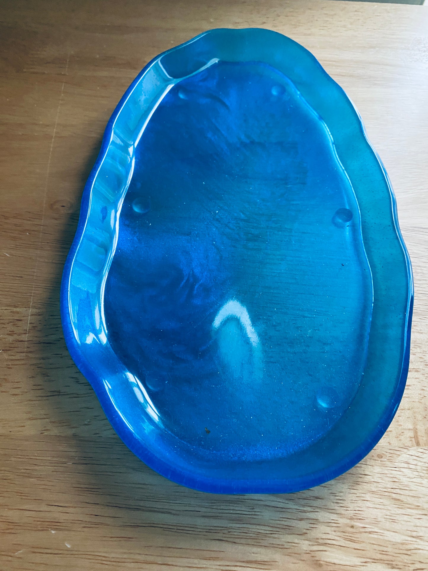 Blue Irregular-Edge Tray