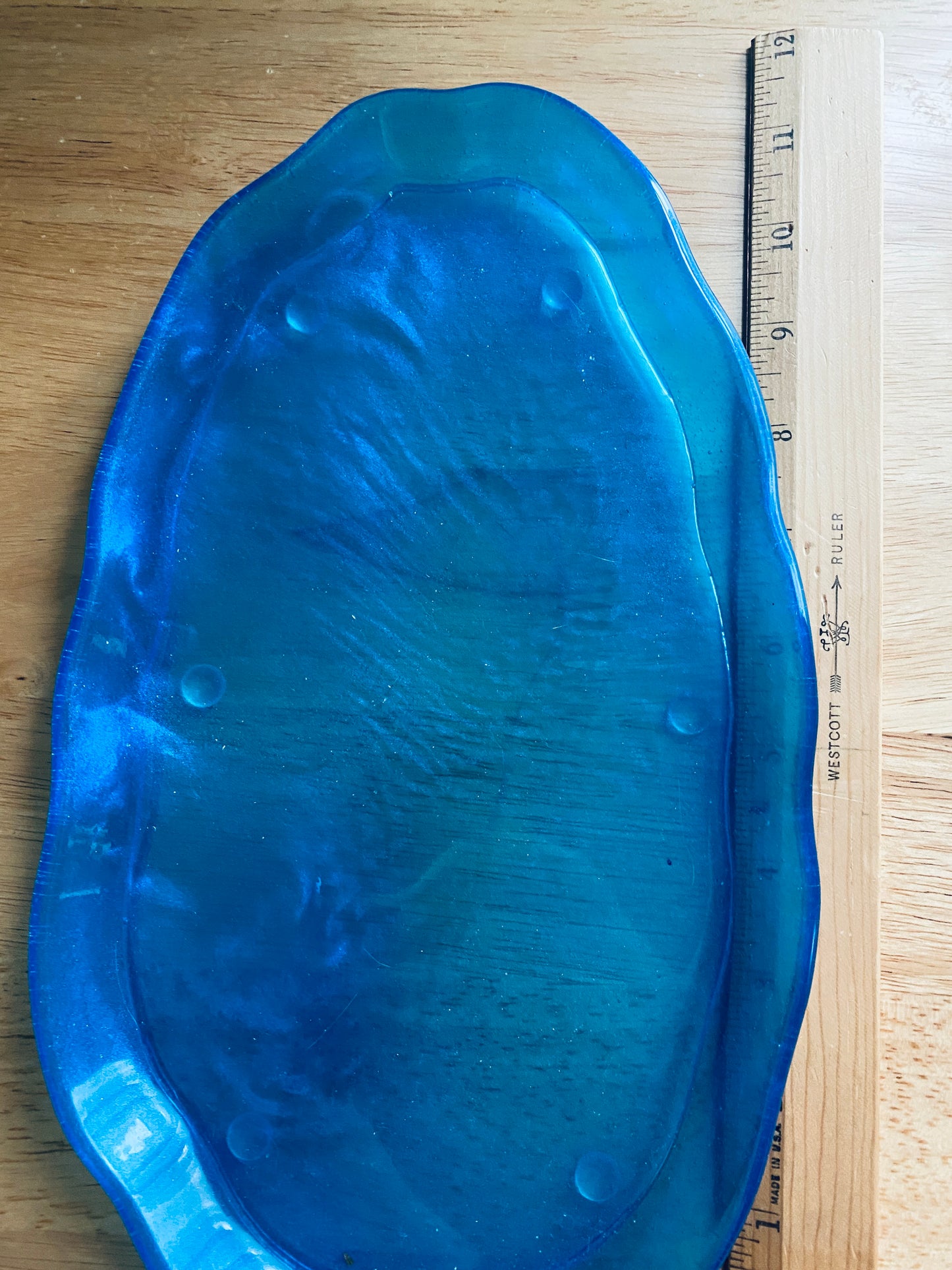 Blue Irregular-Edge Tray
