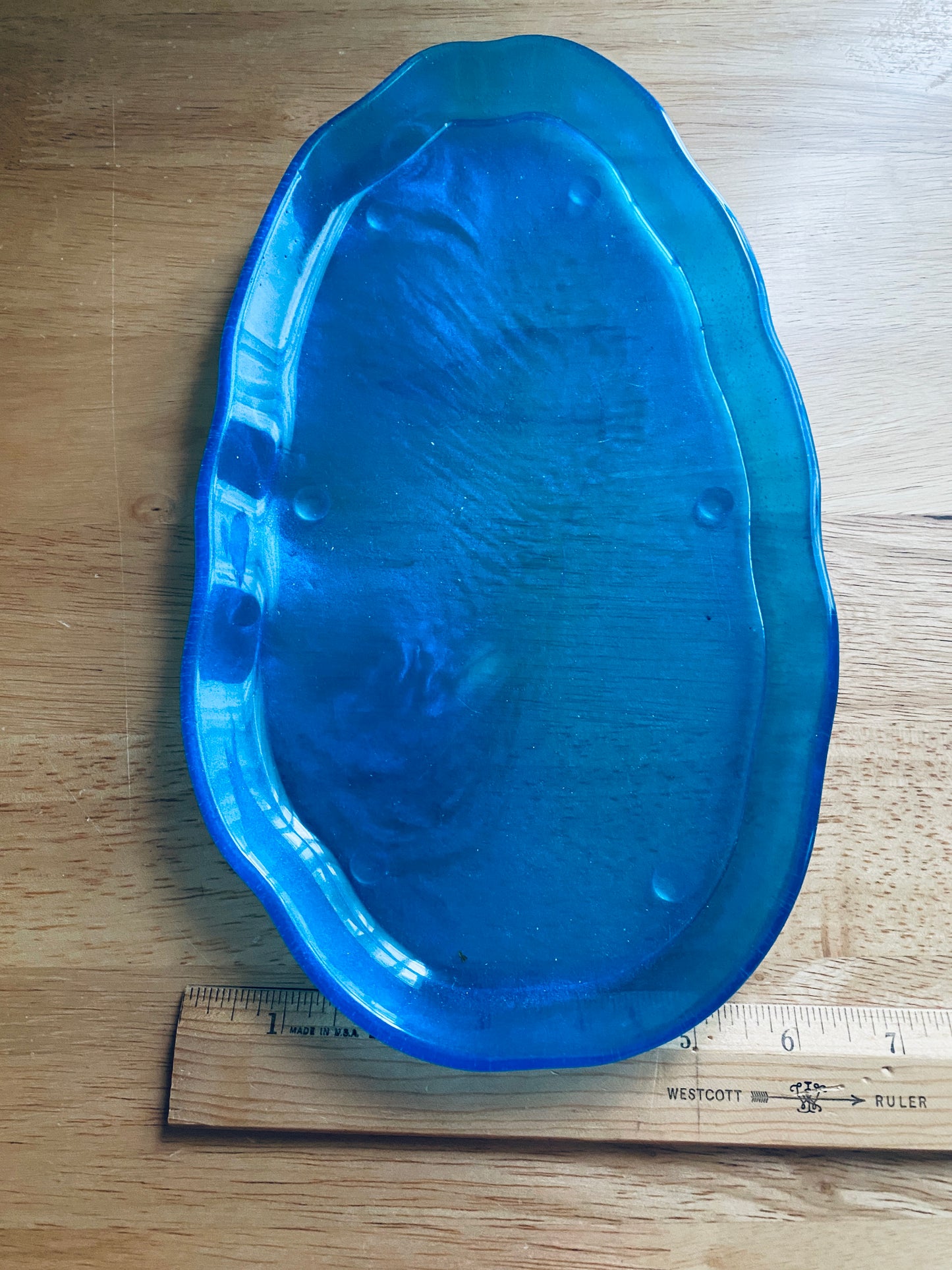 Blue Irregular-Edge Tray