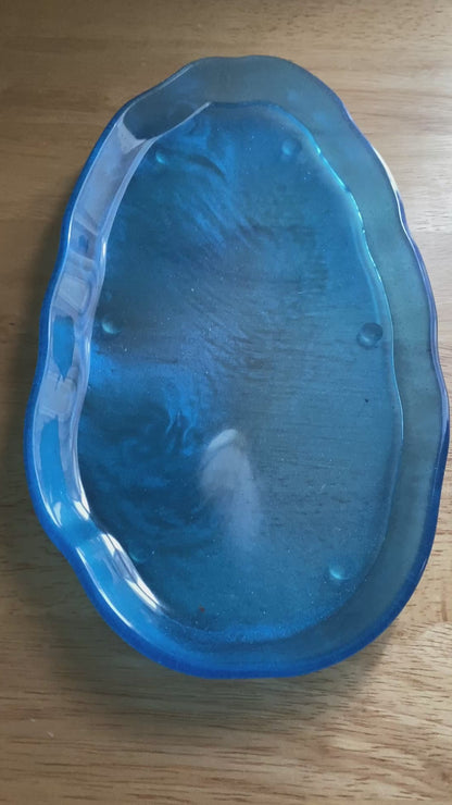 Blue Irregular-Edge Tray