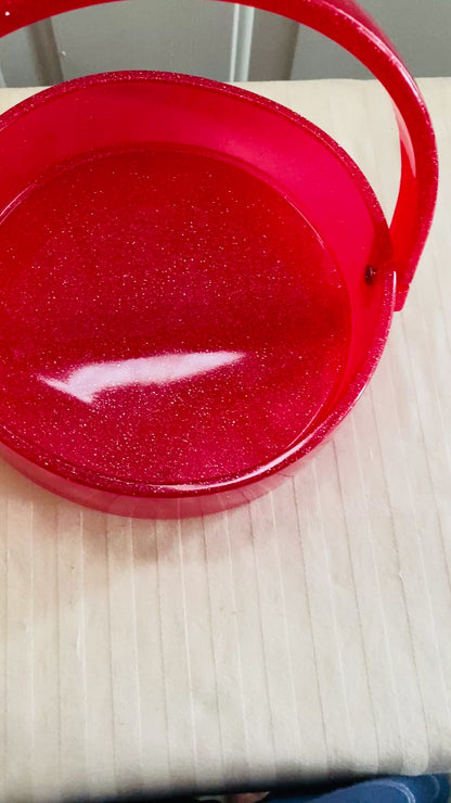 Hand-crafted resin basket